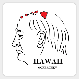 A funny map of Hawaii 4 Sticker